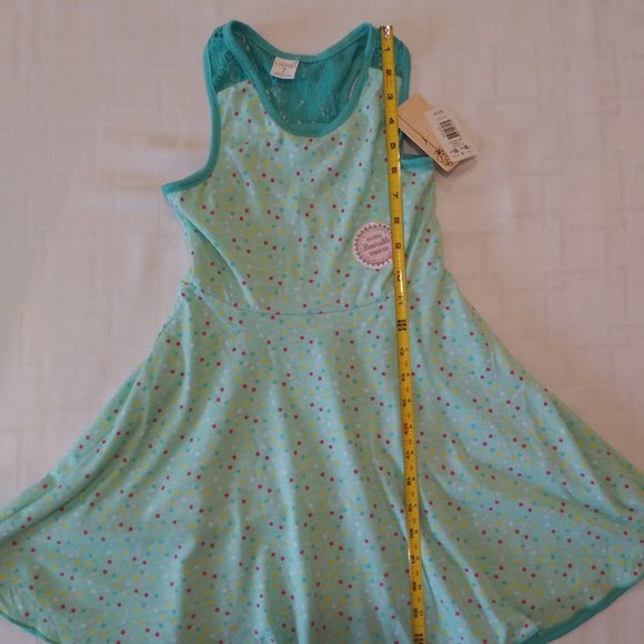 4 Ever Free Green with Polka Dots Reversible Dress - Picture 3 of 10